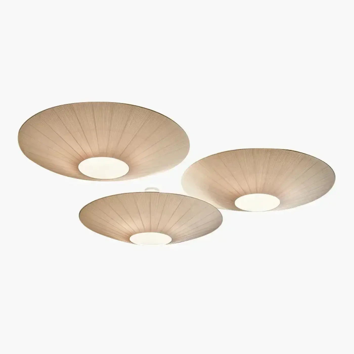 Plafonnier tissu blanc forme dôme moderne | SADI
