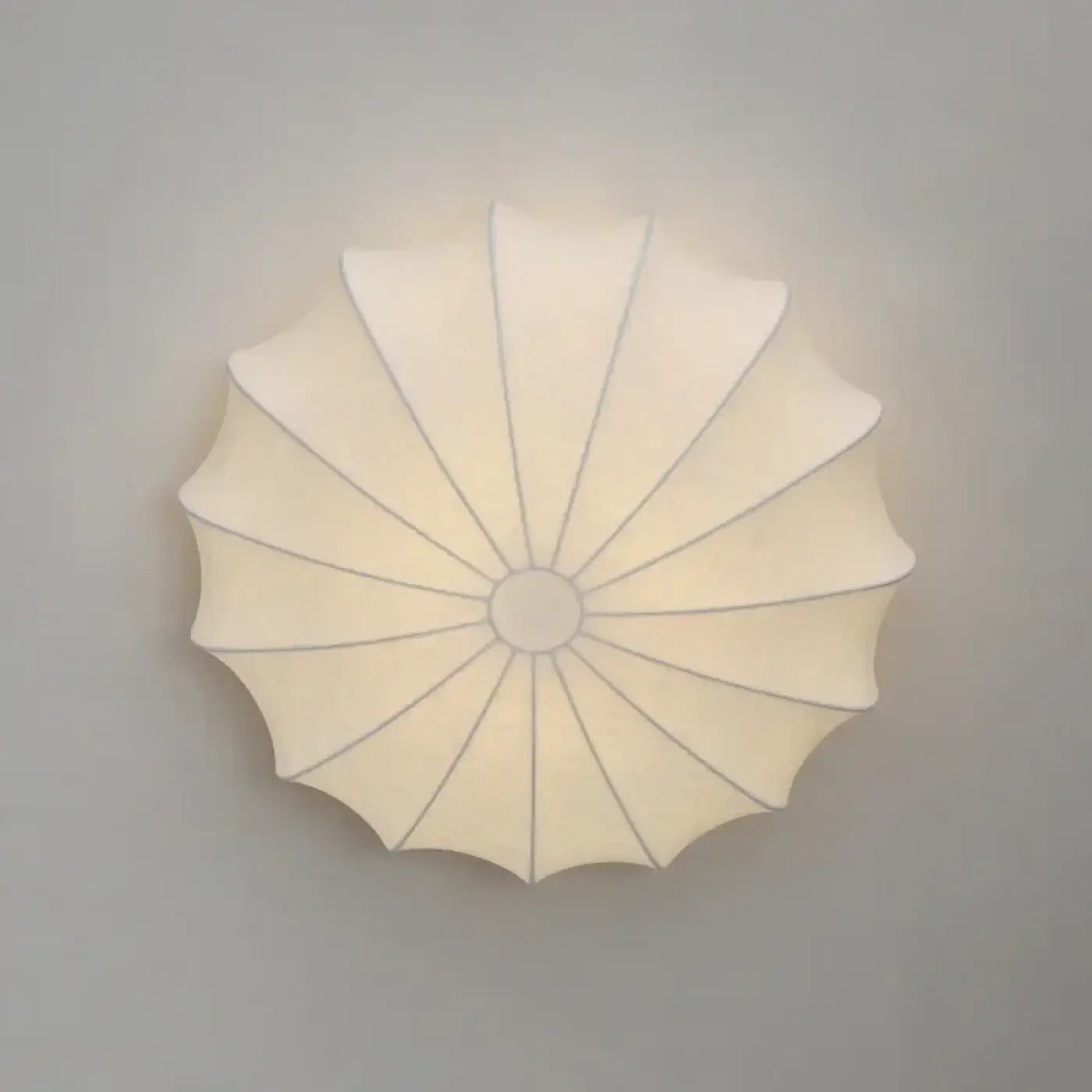 Plafonnier tissu blanc forme organique 3 lumières | SETO