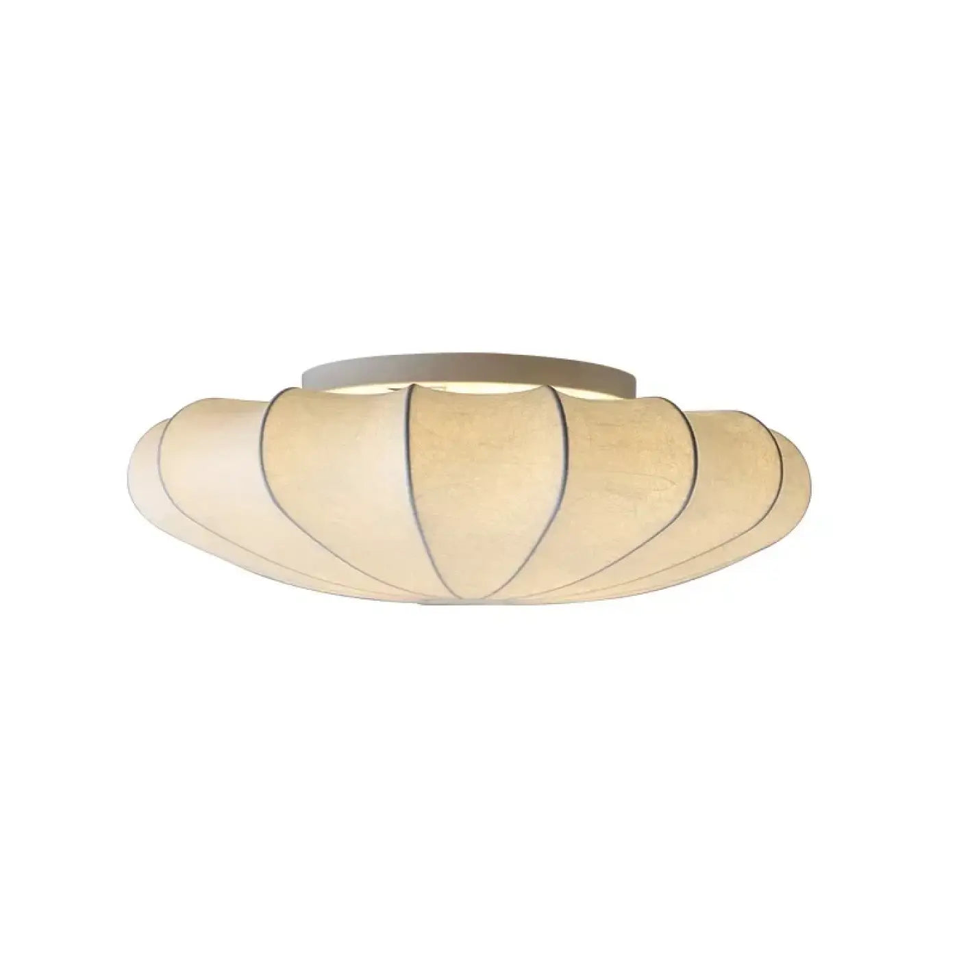 Plafonnier tissu blanc forme organique 3 lumières | SETO