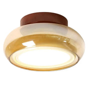 Plafonnier verre ambré LED moderne | HOBI