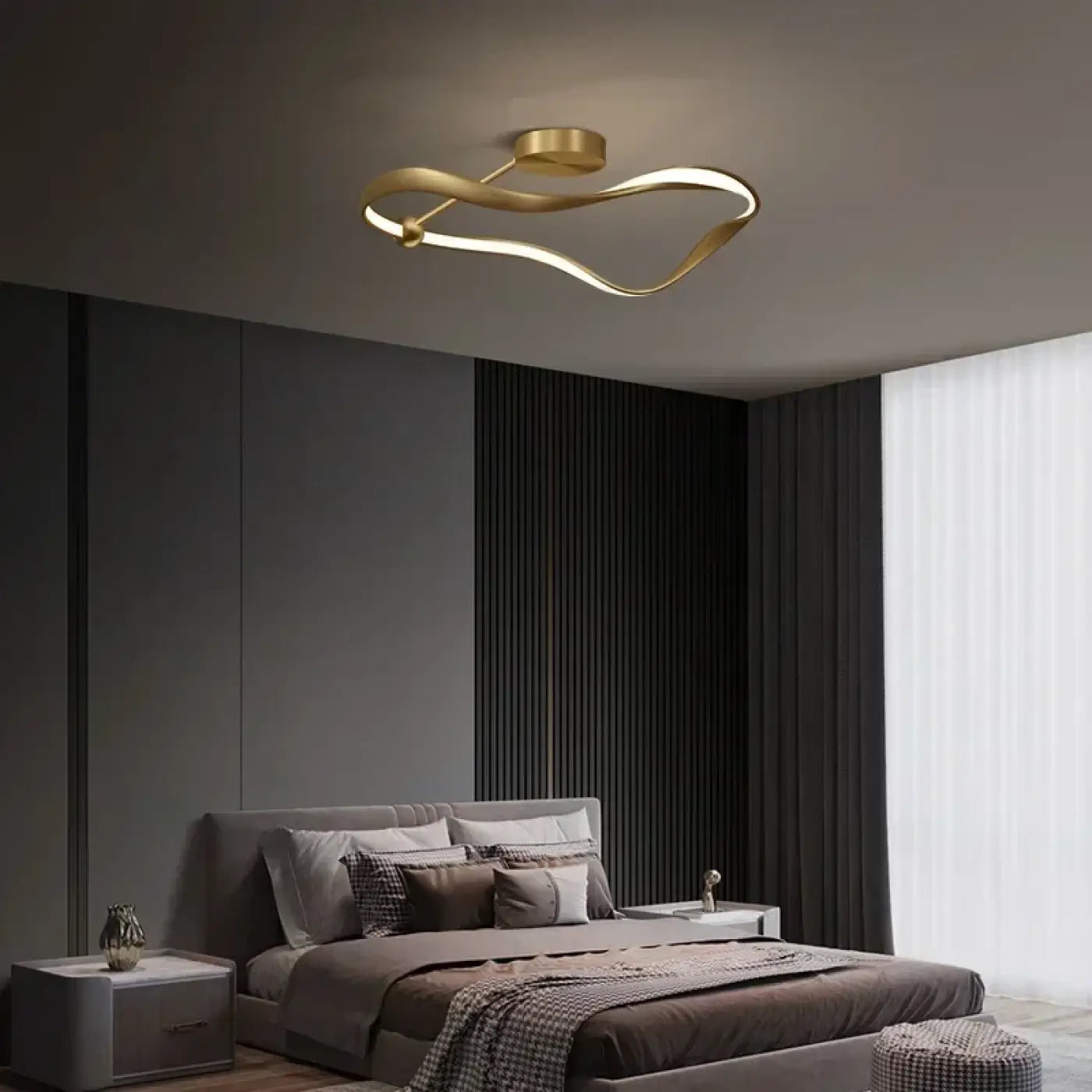 Plafonnier doré design moderne art déco | SENI