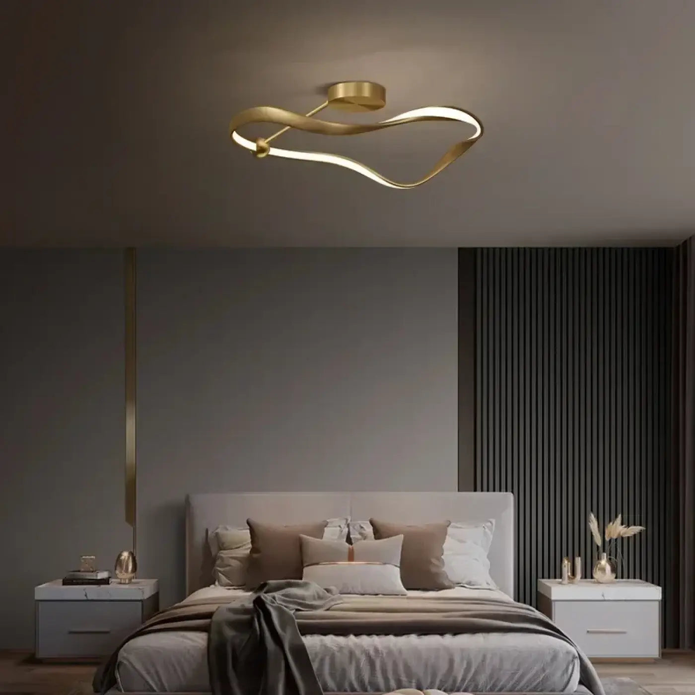 Plafonnier doré design moderne art déco | SENI