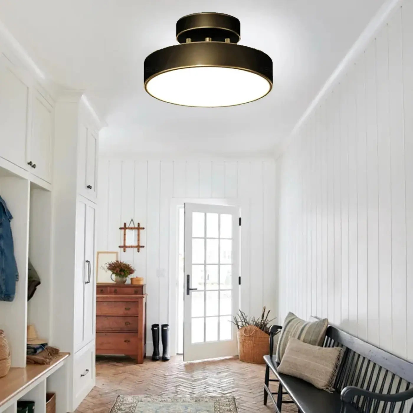 Plafonnier doré rond moderne LED | MEDUVES