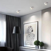 Plafonnier LED compact aluminium noir et doré | DOLUL