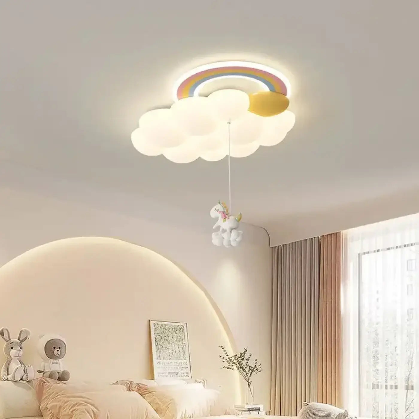 Plafonnier enfant blanc nuage design moderne | ROZOHUS