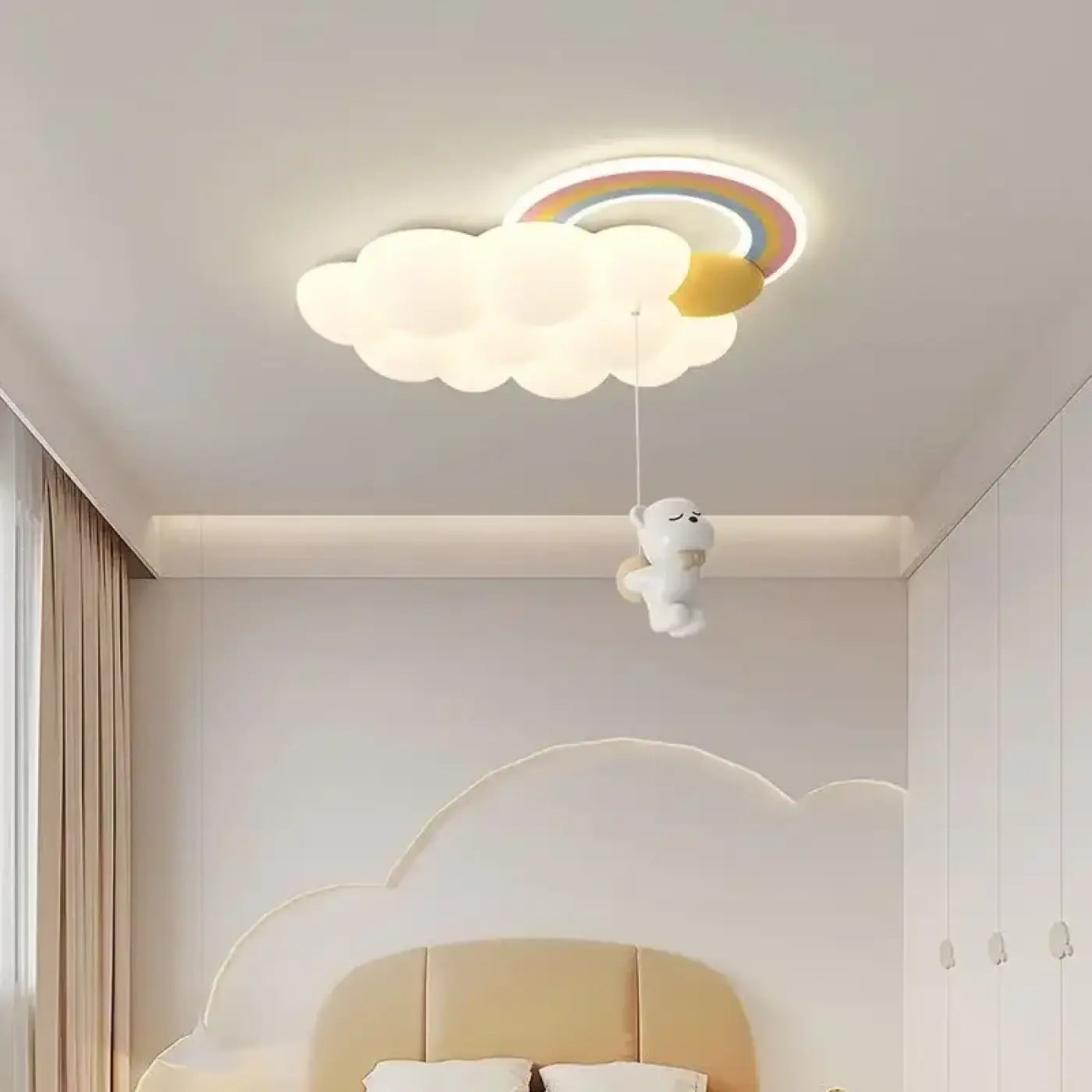 Plafonnier enfant blanc nuage design moderne | ROZOHUS