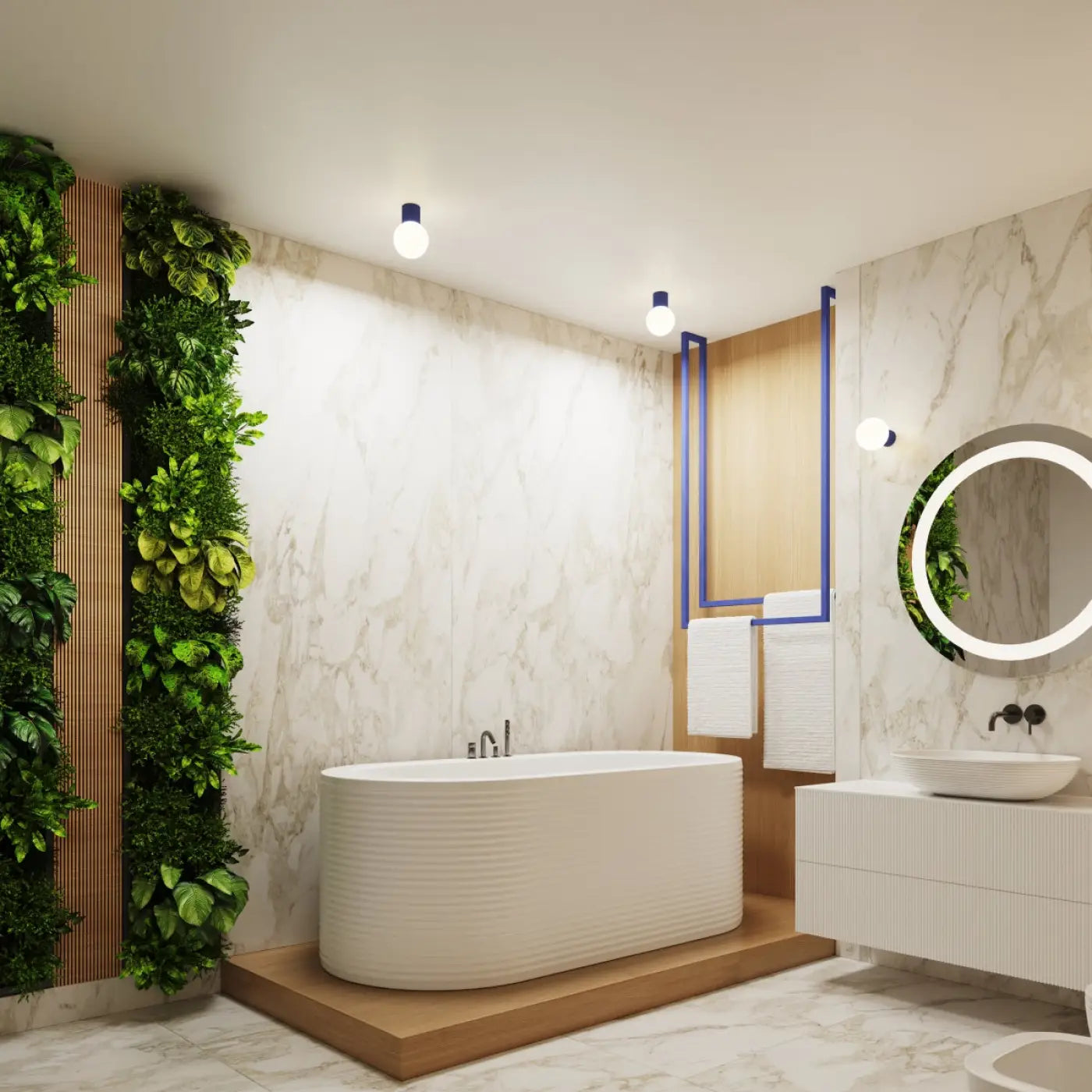 Plafonnier LED ultramarine design IP44 | LAKI