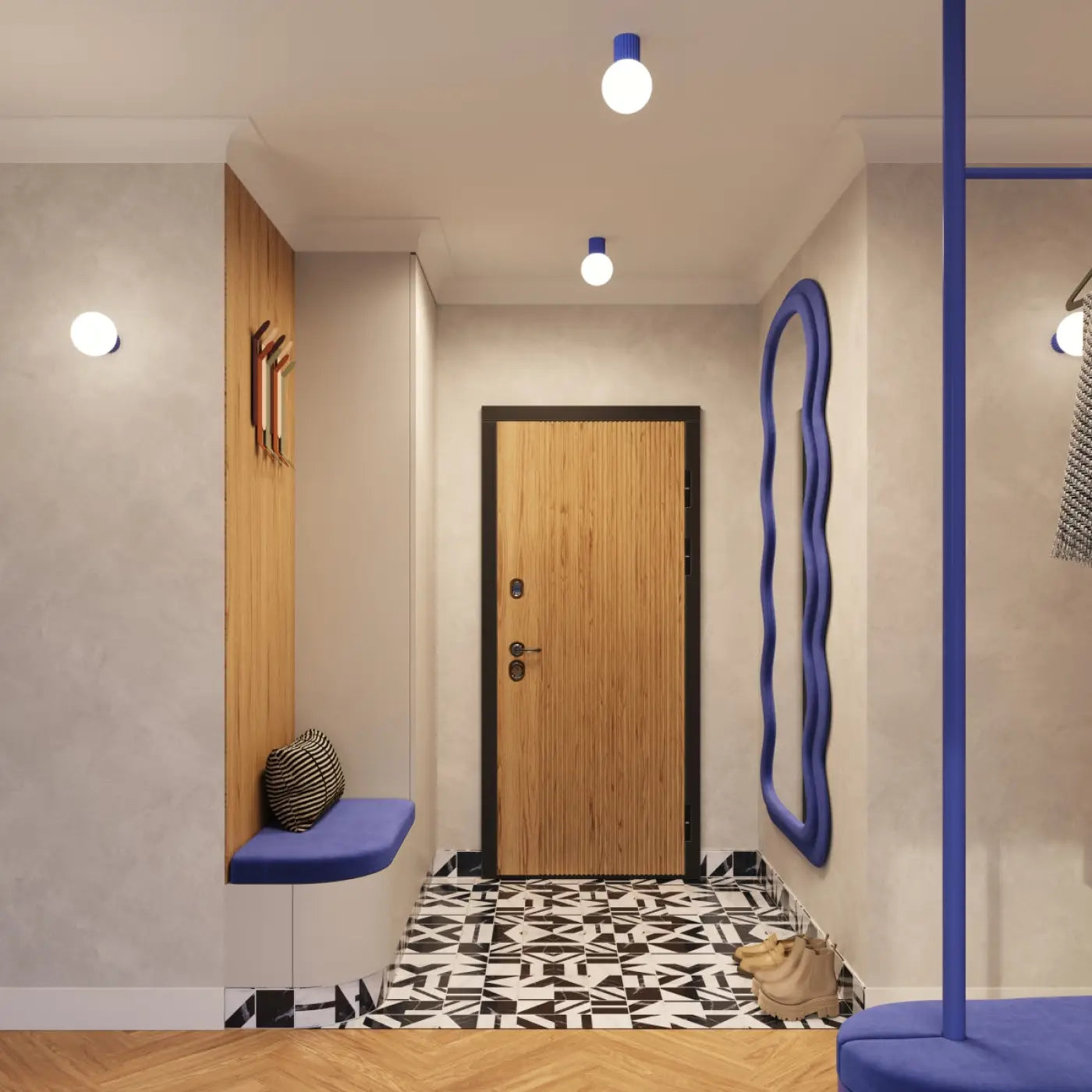 Plafonnier LED ultramarine design IP44 | LAKI