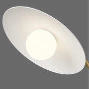 Plafonnier art déco blanc et doré 6 lumières | MURINU