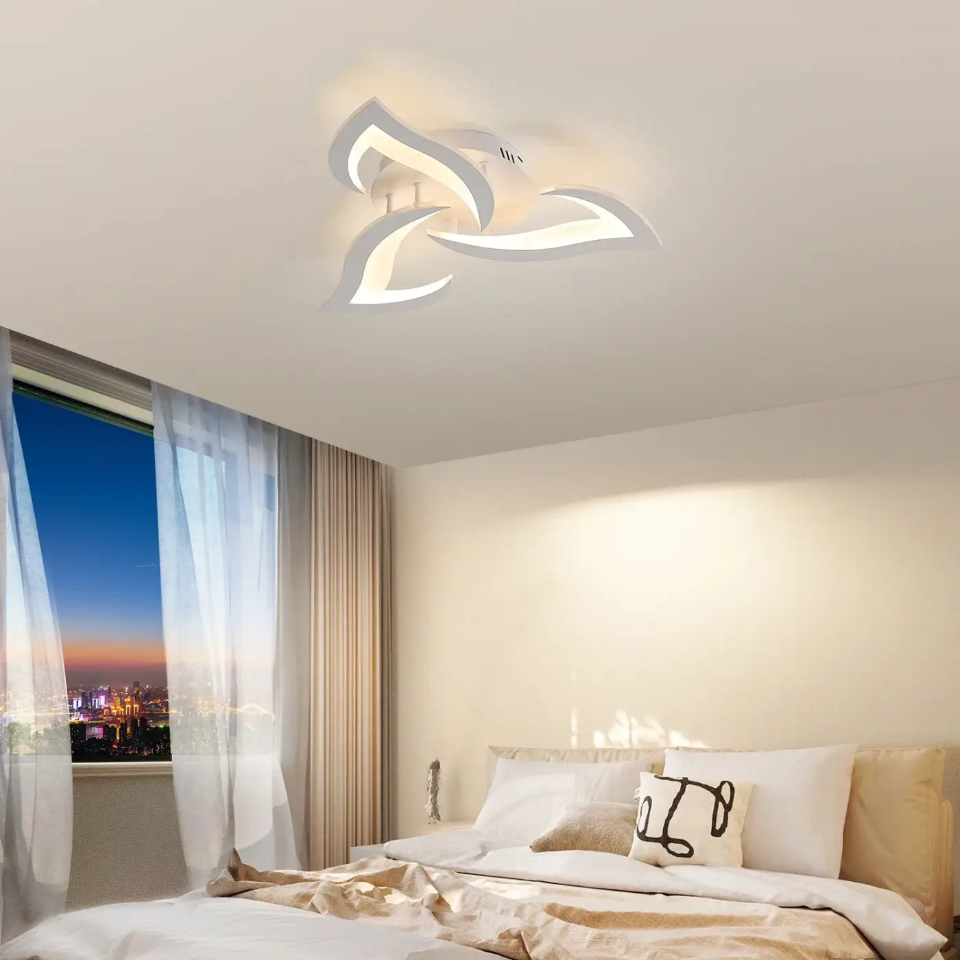 Plafonnier LED blanc design original 3 lumières | PIHEVE