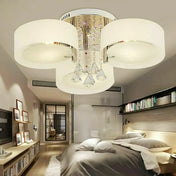 Plafonnier verre blanc art déco LED | SOFA