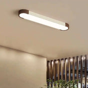 Plafonnier LED bois minimaliste blanc gris | BASOLI