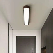 Plafonnier LED bois minimaliste blanc gris | BASOLI