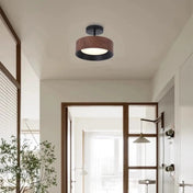Plafonnier LED marron métal et acrylique | RIBUHO