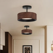 Plafonnier LED marron métal et acrylique | RIBUHO