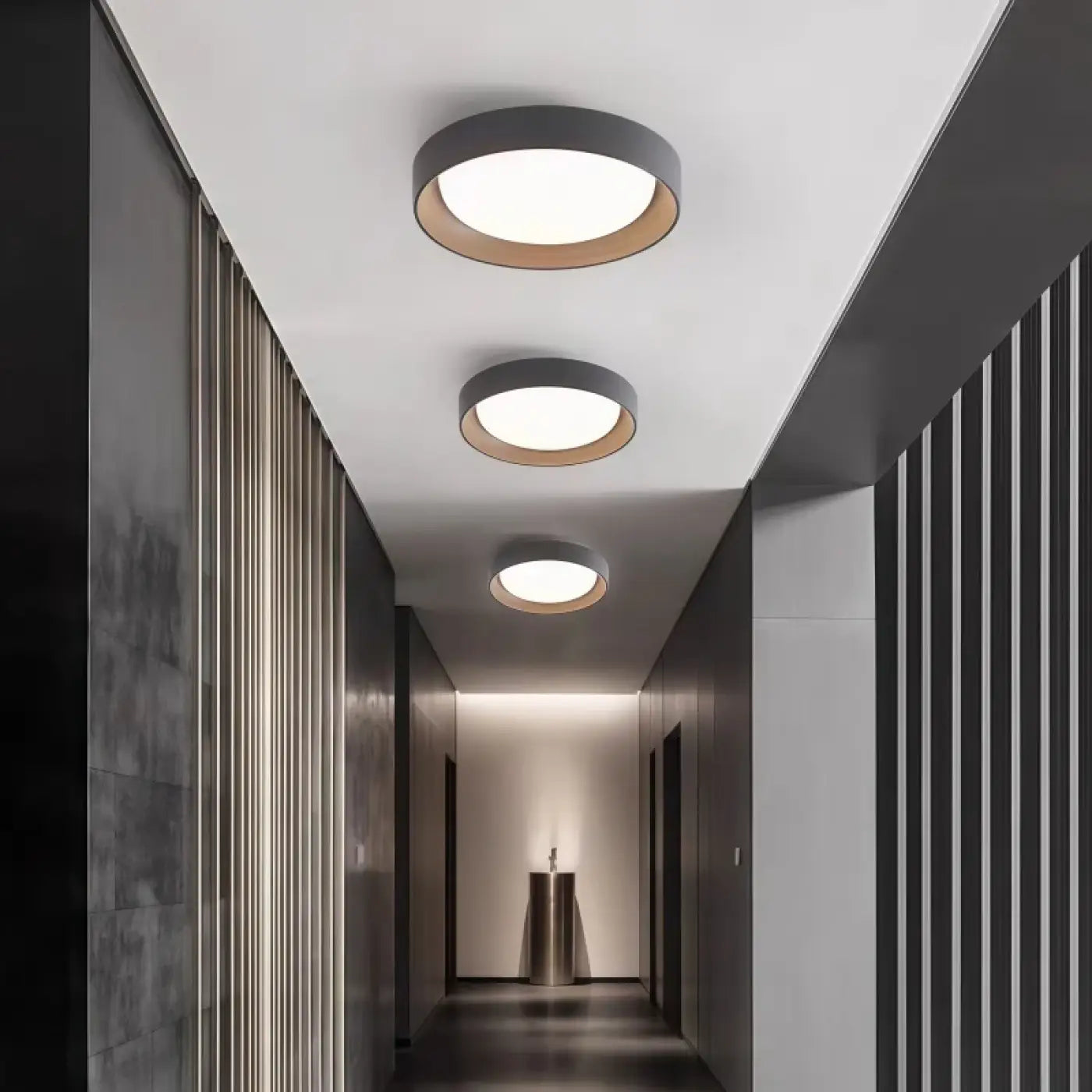 Plafonnier LED circulaire bois nordique | BUROK