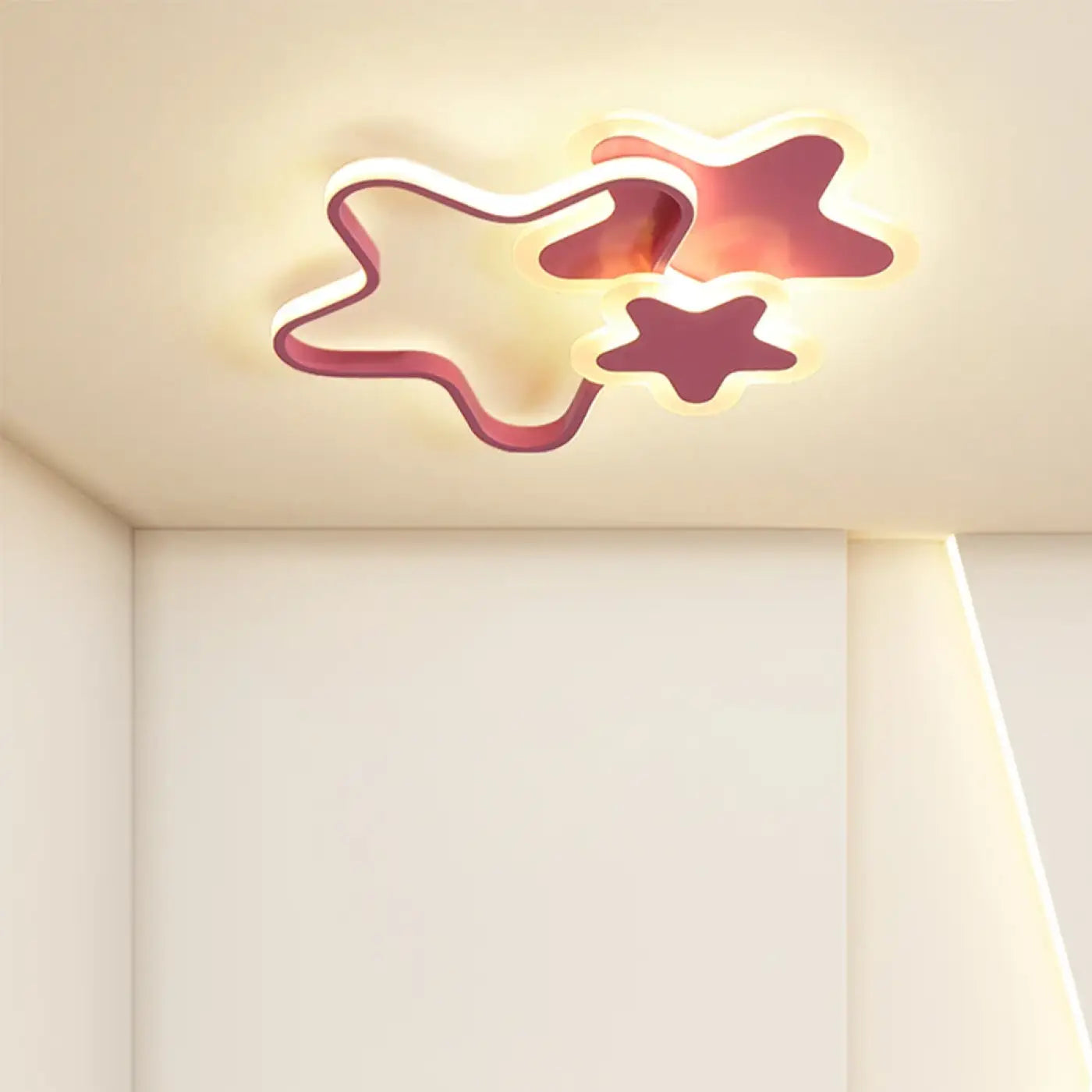Plafonnier LED formes étoiles chambre enfant | RUSELI