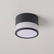 Plafonnier LED cylindrique noir et blanc moderne | DUGUS
