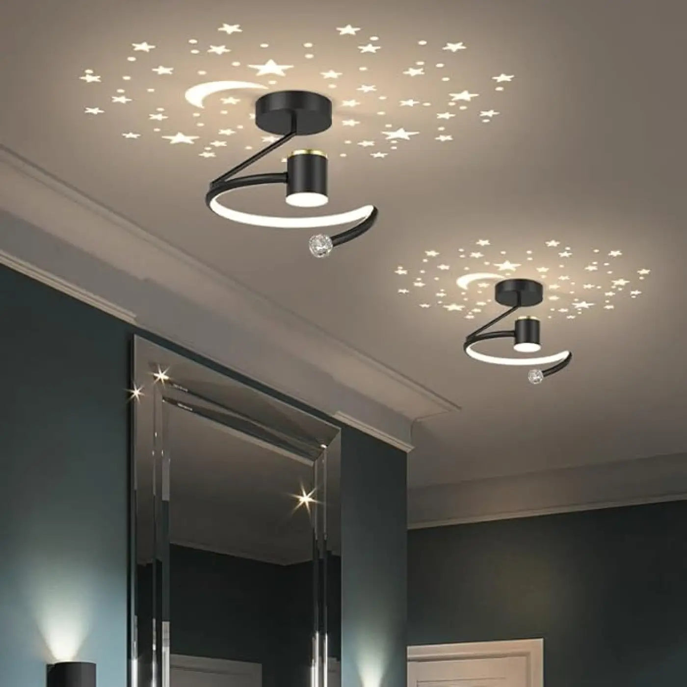 Plafonnier LED noir moderne scandinave | RIZI