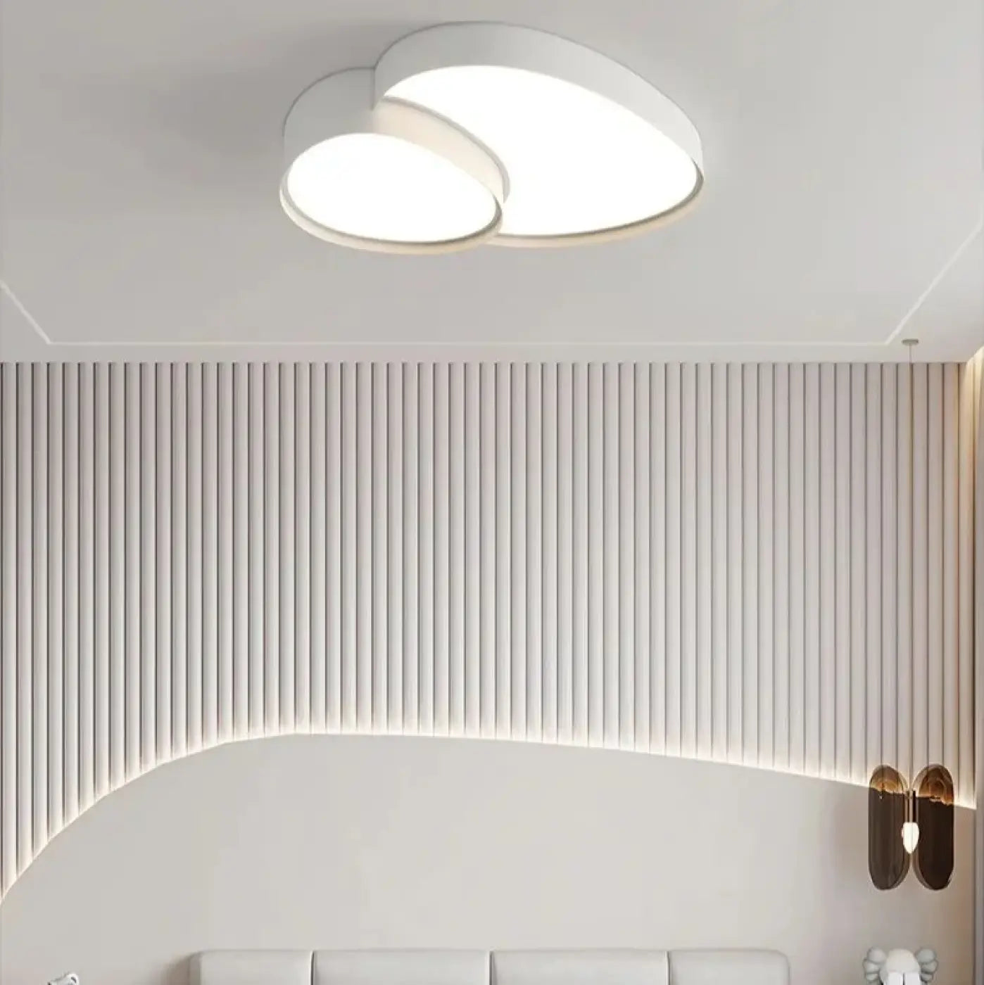 Plafonnier LED formes organiques noir et blanc | ZERASU