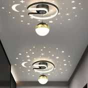 Plafonnier LED noir et doré design moderne | PAKESE