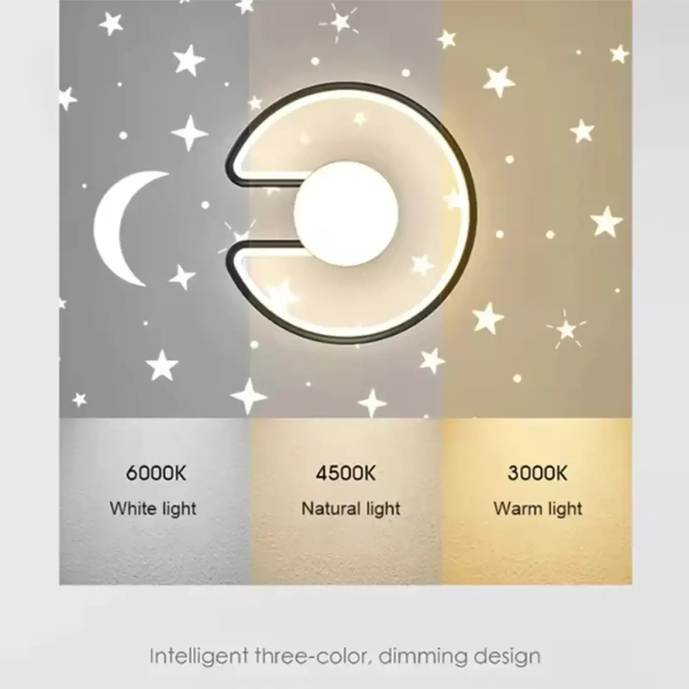 Plafonnier LED noir et doré design moderne | PAKESE