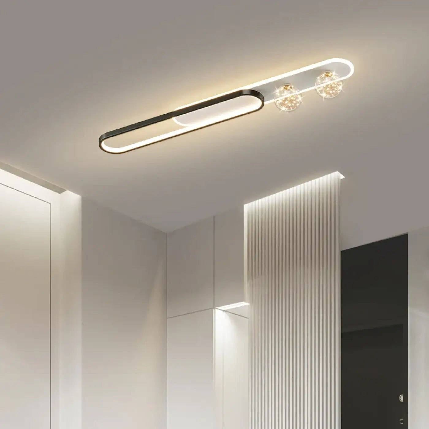Plafonnier LED doré et noir moderne | FUPUFI