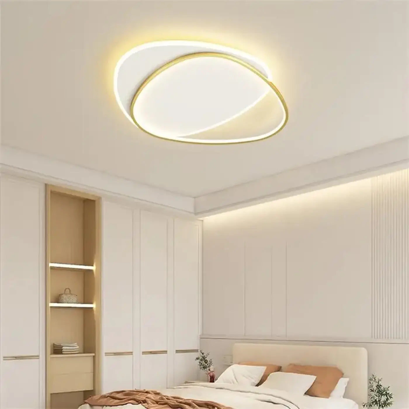 Plafonnier LED ovale entrelacé design | ROTIHE