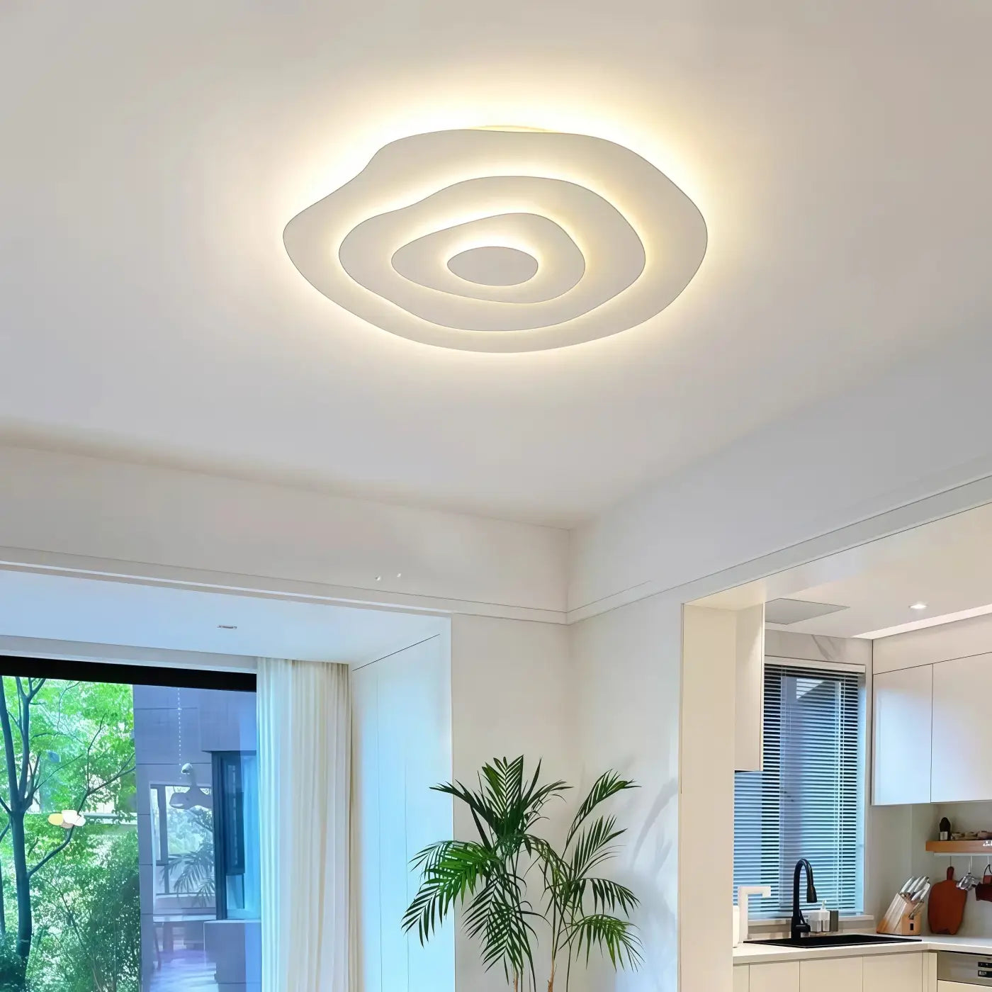 Plafonnier LED blanc moderne scandinave | ZANERO
