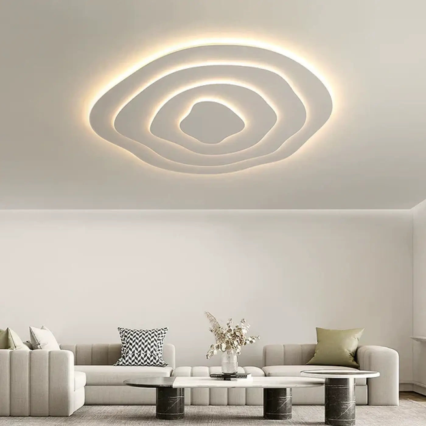 Plafonnier LED blanc moderne scandinave | ZANERO