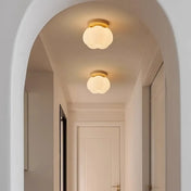 Plafonnier LED bois beige art déco | FAMO