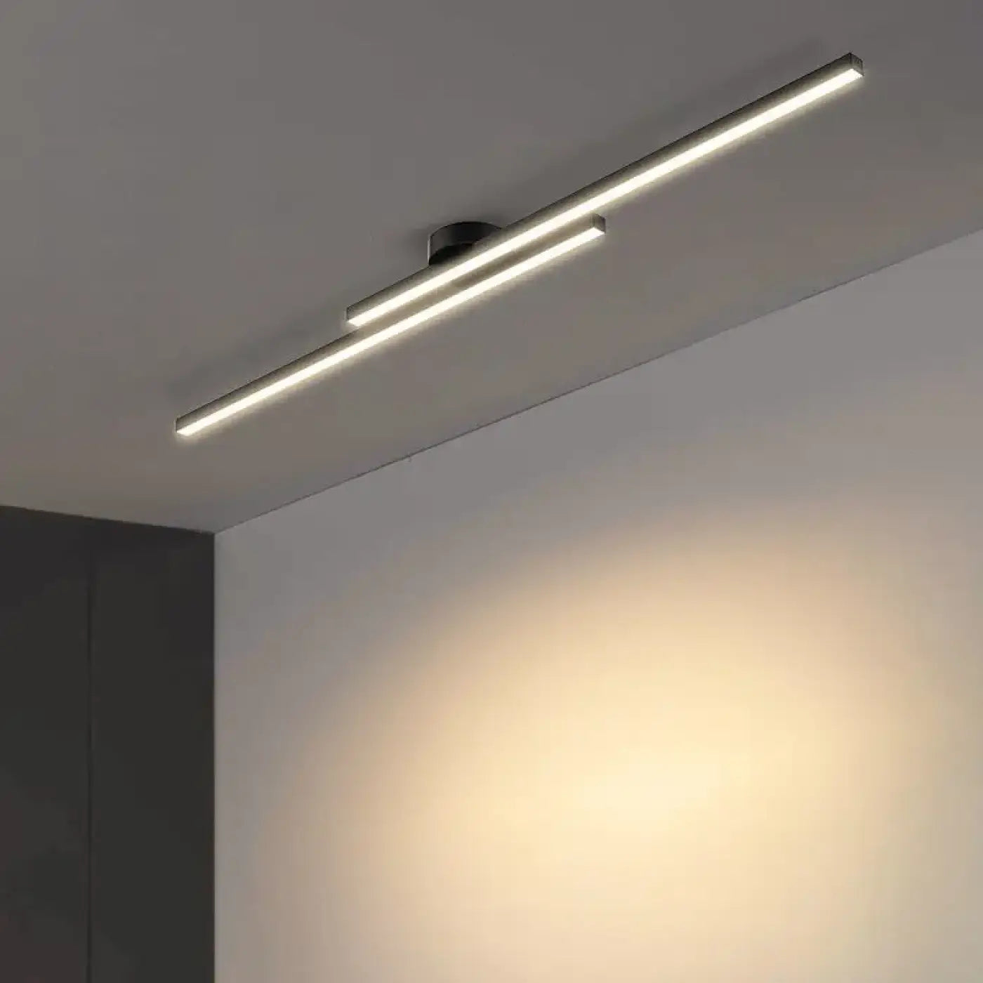 Plafonnier LED linéaire noir orientable | PIKON