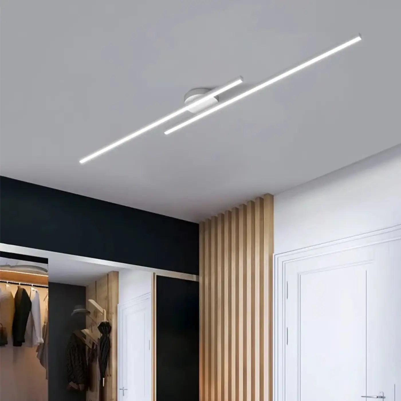 Plafonnier LED linéaire noir orientable | PIKON