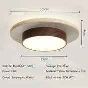 Plafonnier LED pierre et métal art déco | HISO