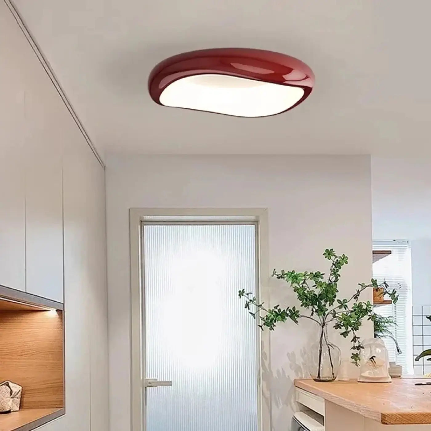 Plafonnier LED rond blanc pour couloir moderne | RERAHI