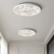 Plafonnier LED noir et blanc effet marbre moderne | FUTARA