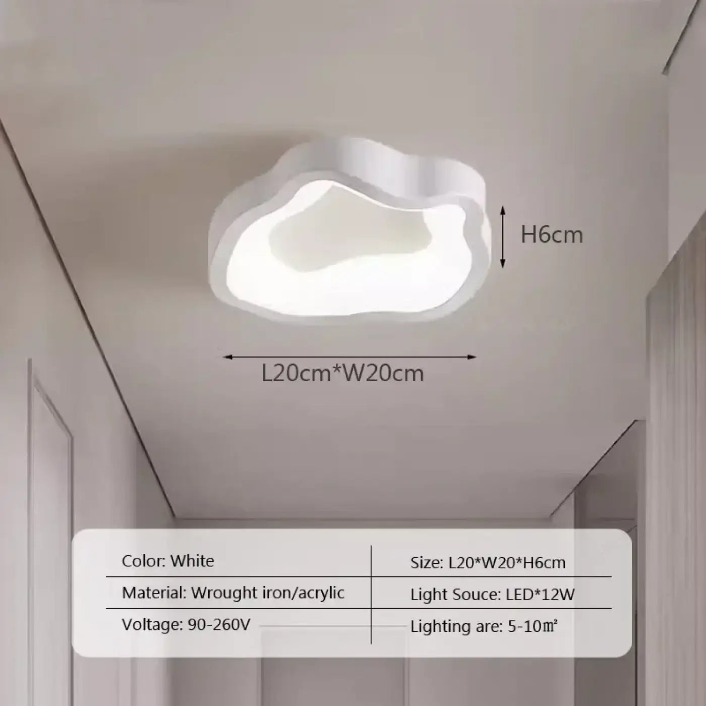 Plafonnier LED noir et blanc minimaliste | LUKA