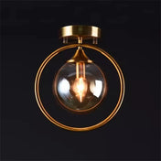 Plafonnier verre ambré doré design original | ZIPELI