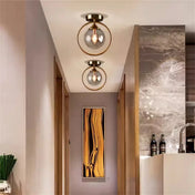 Plafonnier verre ambré doré design original | ZIPELI