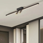 Plafonnier linéaire noir double projecteur LED | DEVO