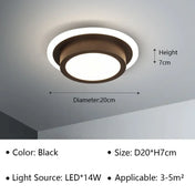Plafonnier LED aluminium noir et blanc moderne | PEME