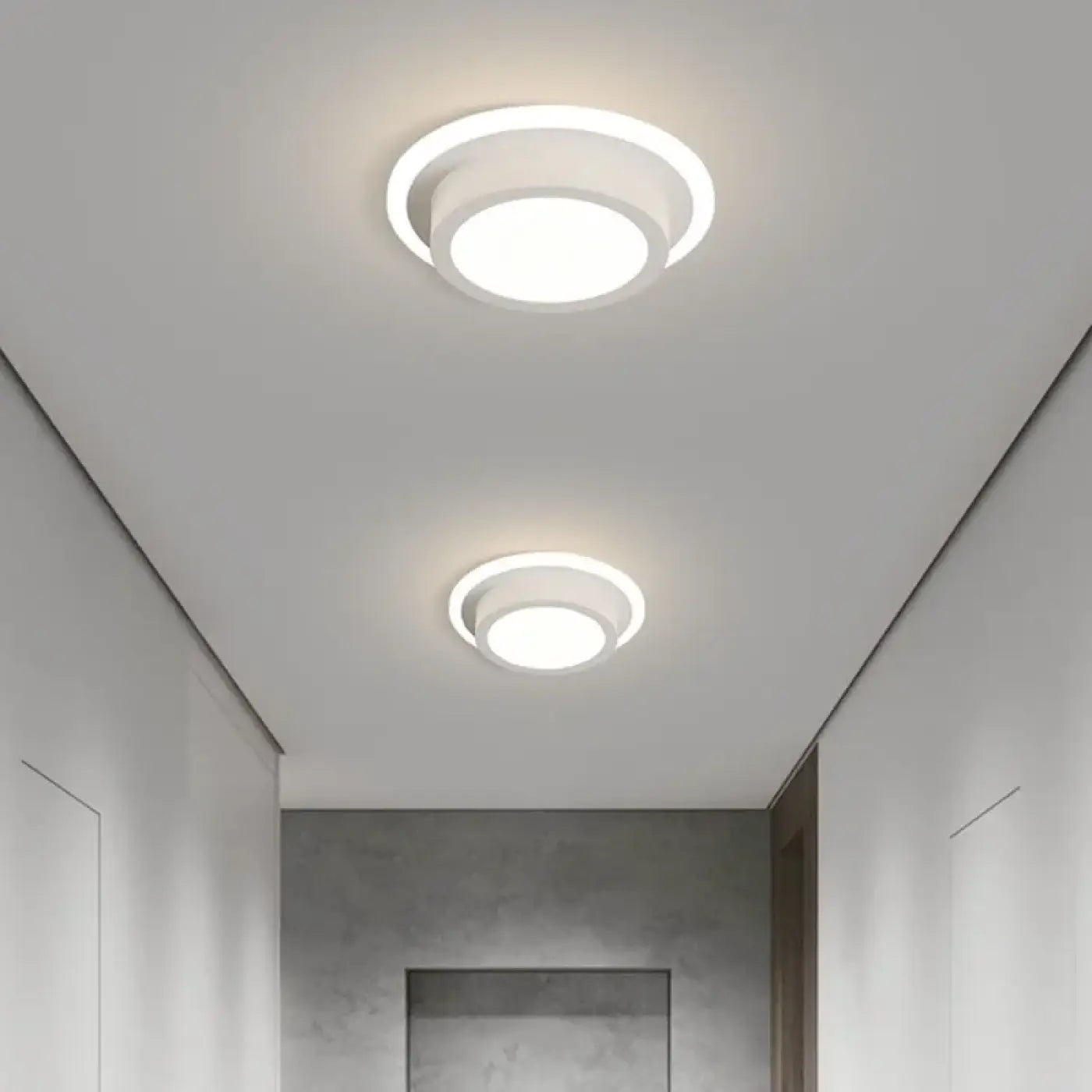 Plafonnier LED aluminium noir et blanc moderne | PEME