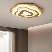Plafonnier LED bois organique marron | BOVI