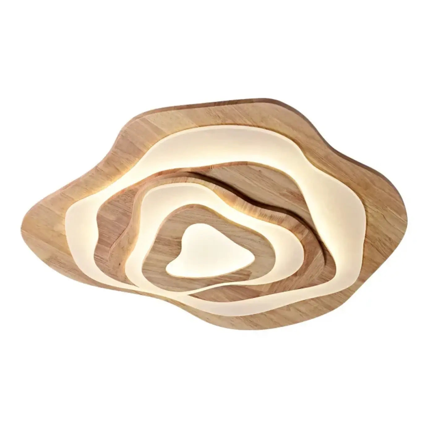 Plafonnier LED bois organique marron | BOVI