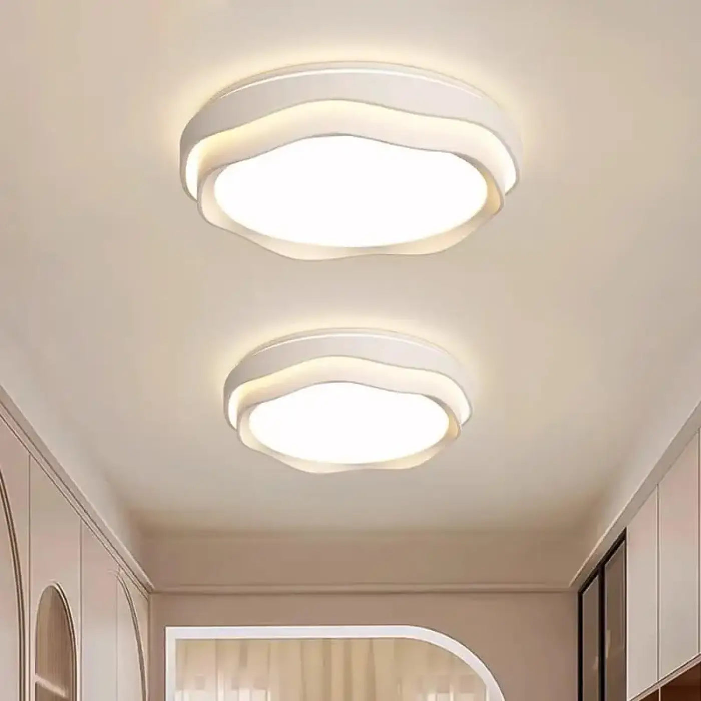 Plafonnier LED bois courbé design scandinave | ZUZEL
