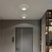 Plafonnier rond minimaliste noir ou blanc IP65 | DIGALA