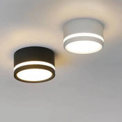 Plafonnier rond minimaliste noir ou blanc IP65 | DIGALA