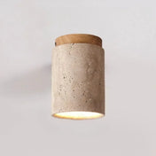 Plafonnier pierre et bois minimaliste scandinave | GUMU