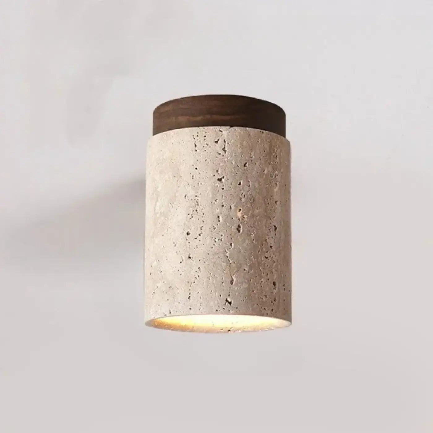 Plafonnier pierre et bois minimaliste scandinave | GUMU