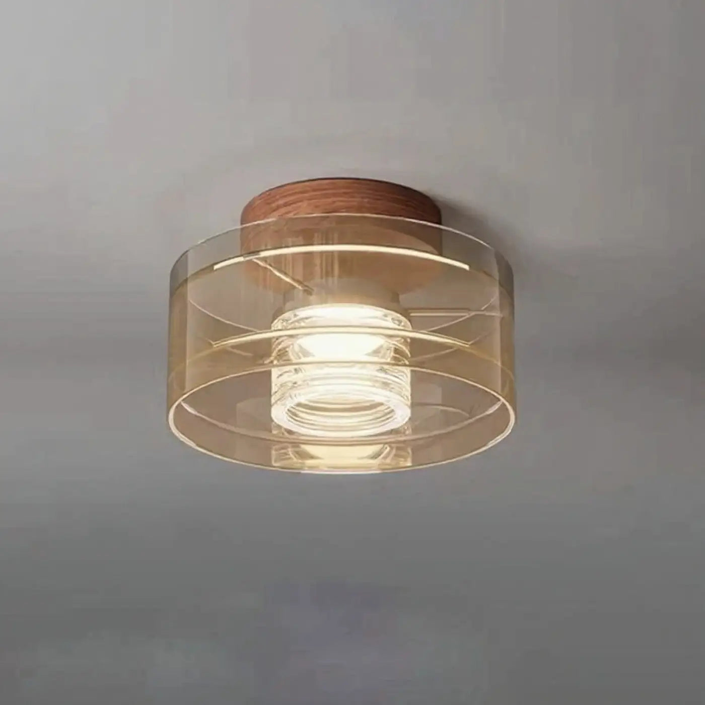 Plafonnier noir gris LED verre minimaliste | VANO
